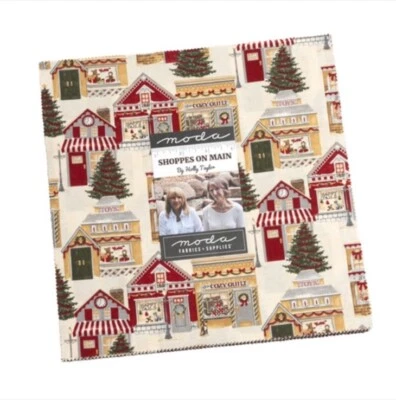 Moda Shoppes On Main Layer Cake By Holly Taylor Christmas Tree Holly 100% Cotton - Image 1 of 4