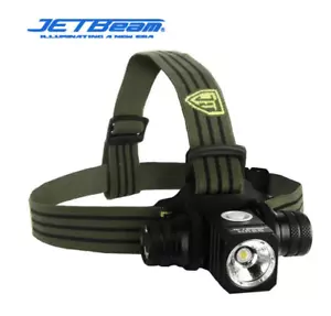 JETBEAM HR25 Outdoor Head Light 1180 lumens 18650 Battery+USB Charger Cable Wire - Picture 1 of 20