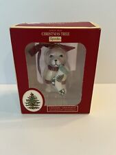 Spode Christmas Tree Ornaments Puppy In Sweater Holding Stocking - With Box