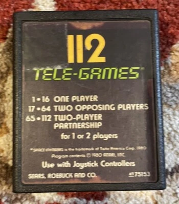 Tele-Games 112 (Atari 2600, 1980) By Sears, Roebuck & Co. - Tested, Works - Image 1 of 3