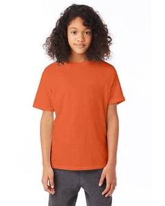 10 Pack Of Hanes 5370 Youth Short Sleeve Smooth Hand T Shirt Stylish T-Shirt - Picture 1 of 28