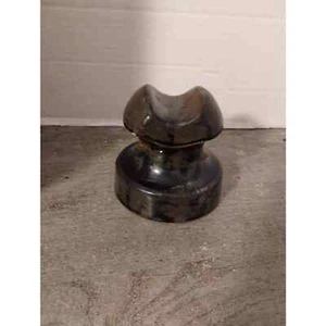 Vintage Power line Electrical Porcelain Ceramic Brown Insulator - Picture 1 of 5