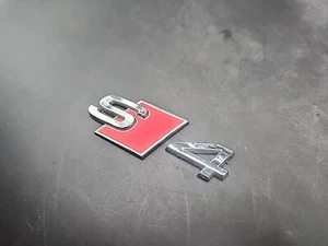 2005-2009 Audi S4 OEM Factory Oem F1-445 Red Rear Trunk Deck Lid Badge Emblem  - Picture 1 of 6