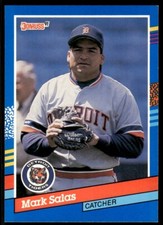 1991 Donruss Baseball Card Mark Salas Detroit Tigers #65