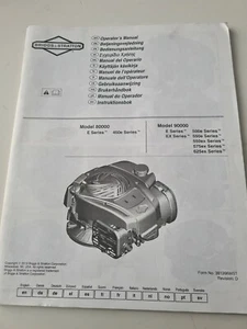 briggs and stratton engine 80000 90000 Owners Manual - Picture 1 of 1
