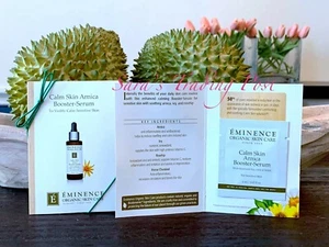 6 campioni di carte siero potenziatore arnica pelle calma Eminence 2 ml/.07 oz ea fresco + 🎁 - Foto 1 di 1
