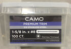CAMO (100 Count) #8 X 1-5/8” #15 Star Drive 316 Stainless Trim Head Deck Screw