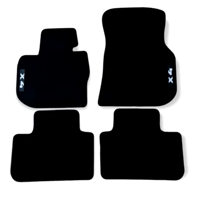 Car Floor Mats For BMW X4 G02 MX4 Velour Waterproof Black Carpet Auto Liners New — 第 1/4 张图片