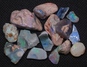 Australia Natural LIGHTNING RIDGE OPAL Specimen Rough Lot 101.00cts - Picture 1 of 10