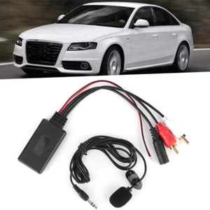 Car Universal Wireless Bluetooth Module Music Adapter Rca MIC Audio Cable Stereo - Picture 1 of 7