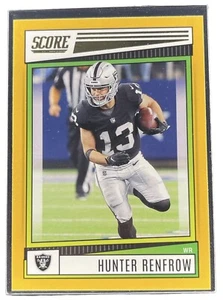 Hunter Renfrow 2022 Score football First Gold border parallel Raiders - Picture 1 of 2