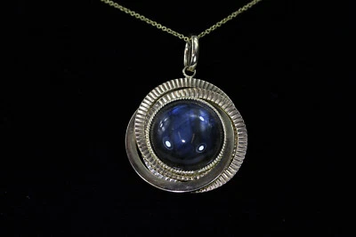 Beautiful 14K Yellow gold two sided Druzy and Labradorite Pendant- 14073-45 - Image 1 of 4