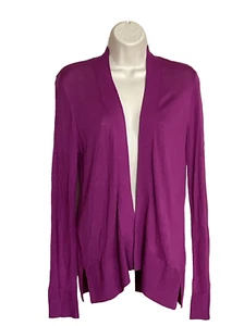 Neu! Ann Taylor Open Front Cardigan Pullover Raspberry Purple Langarm Gr. S - Bild 1 von 8