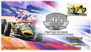AO 4530-4, 2011, Indianapolis 500, 100 years, First Day Cover, Pictorial Postmar - Picture 1 of 1