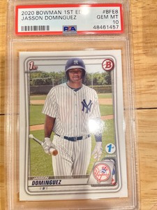 2020 Bowman 1st Edition Jasson Dominguez JASON ROOKIE RC #BFE8 PSA 10 GEM MINT