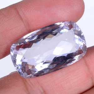 51.30Ct Natural Untreated Amethyst Lavender Cushion Checker Cut Gems For Jewelry - Picture 1 of 6