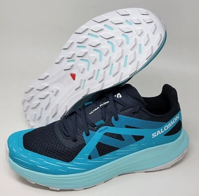 Nuevo zapato de trail running Salomon Ultral Flow azul pavo real para mujer 474858 talla 10 Foto 1 de 4