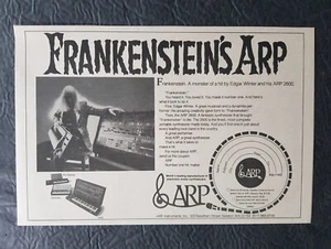 Edgar Winter ARP 2600 Synthesizer Promo Druck Werbung Vintage 1972 - Bild 1 von 2