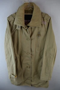SUPERDRY Beige Jermyn Street Trench Coat size M Womens Button Cotton - Picture 1 of 9