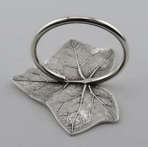 Soporte para anillo servilleta hoja de hiedra Whiting Manufacturing Co de plata esterlina 290 - Imagen 1 de 6