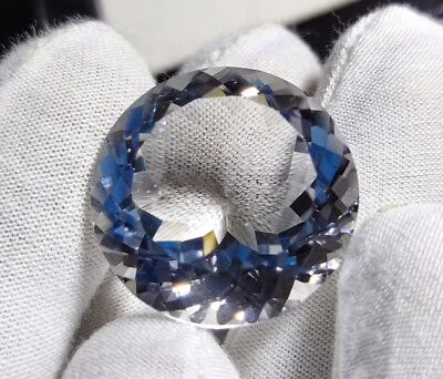 50 Ct Natural Crystal Quartz Round Shape Masterpiece Loose Gemstone - Image 1 of 4