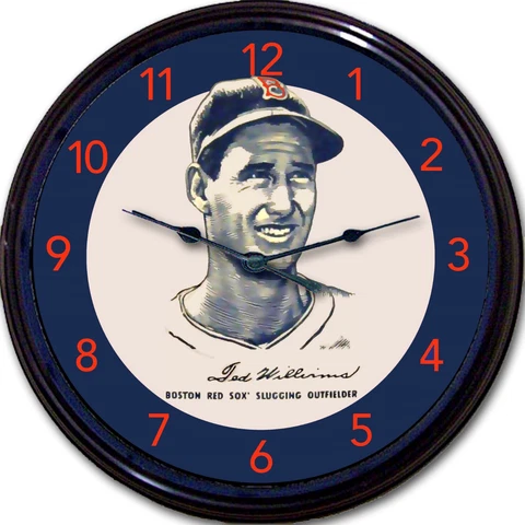 Ted Williams Wheaties Cereal Boston Red Sox Wall Clock Baseball Man Cave 10" Cover
