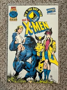 VERY Rare Marvel 1996 Vol 1 #1 BE X-TRA SAFE WITH X-MEN Blockbuster COMIC! - Picture 1 of 2