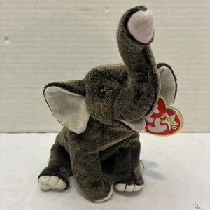 New w/Tags*Ty Beanie Baby Trumpet the Gray/Brown Elephant - Picture 1 of 3