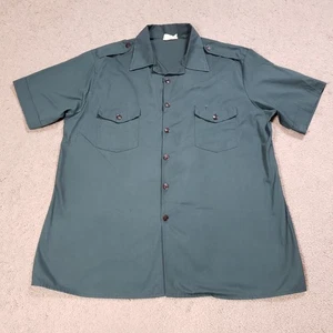 Vintage BSA Boy Scouts America Official Uniform Shirt Mens XL Hunter Green - Picture 1 of 11