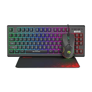 Marvo CM310 3in1 Gaming Keyboard, Mouse and Mouse Pad Combo - Black - Photo 1/4