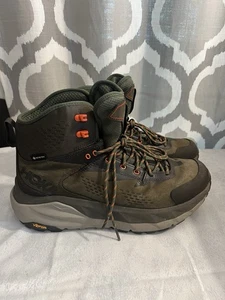 Hoka One One Kaha GORE-TEX Black Olive Green Hiking Shoes boots Size 11 Vibram - Picture 1 of 9
