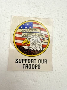 Operation Desert Storm Support Our Troops Eagle Vintage Decal Sticker 2.5" - Picture 1 of 3