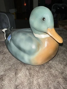 Vintage Helmsdale Pottery Scotland Duck 11” X 7” Green Brown - Picture 1 of 5