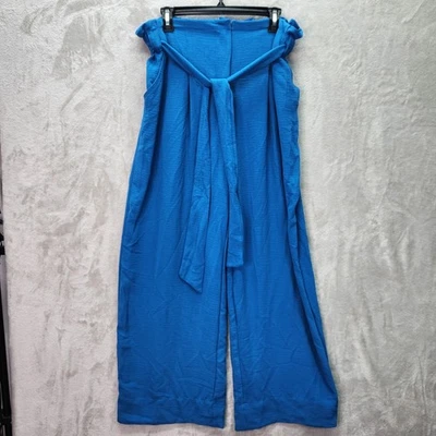 Pantalones Bar III para mujer grandes Moonbeam azul pierna ancha lazo cintura pantalones pantalones nuevos Foto 1 de 4