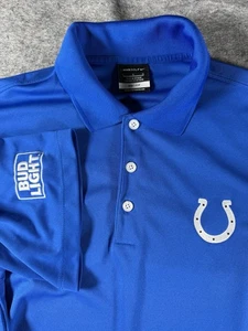 Nike Dri-Fit Herren Indianapolis Colts Bud hellblau Golf Polo Shirt Größe LG NFL - Bild 1 von 10