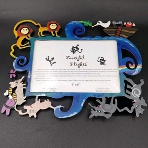 Karen Rossi Fanciful Flights Noah's Ark Animals Picture Frame Metal Silvestri - Picture 1 of 16