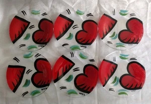 Kosta Boda Hearts 7.5" Salad Plates Ulrica Hydman Vallien No Band Set Of 6 - Picture 1 of 15
