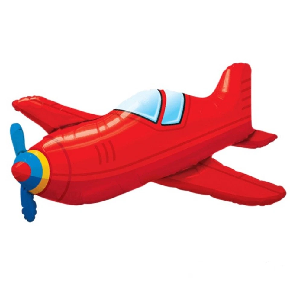 Globo de lámina Qualatex 36 pulgadas superforma - avión rojo vintage Foto 1 de 1