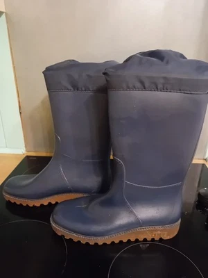 Stead & Simpson vintage navy blue wellington boots size 5 - Image 1 of 4