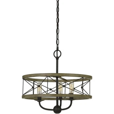 Iluminación y accesorios CAL FX-3685-3 Modica colgante socorro marfil y hierro Foto 1 de 3