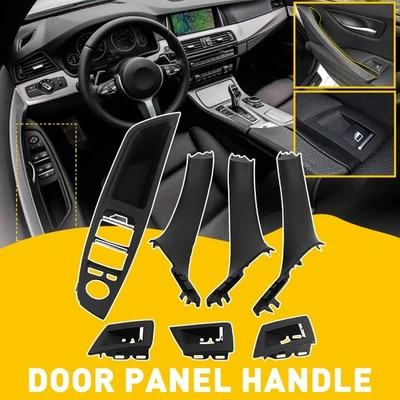 Inner Door Handle Pull Panel Trim Cover Set For BMW 520i 520d 530d xDrive 535i - Image 1 of 4