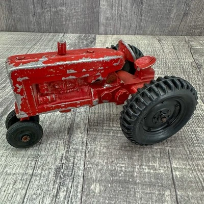 Vintage 1950s Silk Toys Farm Tractor Red 1:24 Scale Diecast From 9910 Farm Set - Image 1 of 4