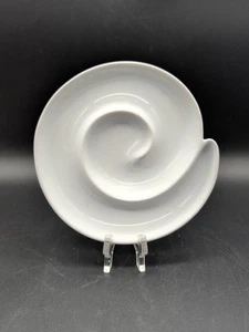 KISTE & FASS 7" weiß Porzellan Wirbel Spirale Vorspeisen Schale Olive - Bild 1 von 3