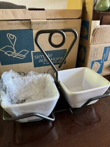 NWT Pampered Chef Small Bowl Caddy Set of 2 Small Bowls  #1944 And #1910 - Picture 1 of 4
