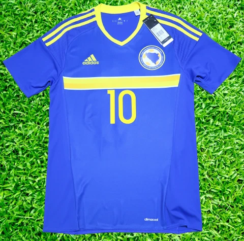 Bosnia Soccer Jersey Football Shirt #10 Pjanic 100% Original S 2015 Home Rare Cover
