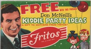 Promoción Fritos - Don McNeill's Kiddie Party Ideas - 1957 - Gratis/Paquete - Imagen 1 de 3