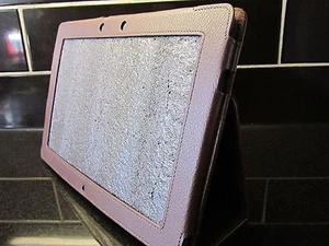 Custodia/Cover/Supporto in pelle PU marrone per Asus Eee Pad TF201 Transformer Prime - Foto 1 di 1