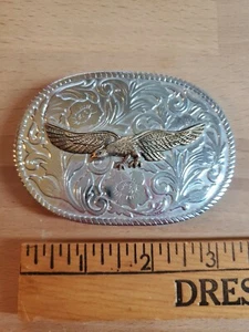 Beautiful Well Made Western Unmarked EAGLE BELT BUCKLE - Picture 1 of 5
