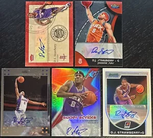 DJ Strawberry RC Rookie #'d Auto Lot (5) Finest Bowman Topps Chrome SPx SUNS! - Picture 1 of 2