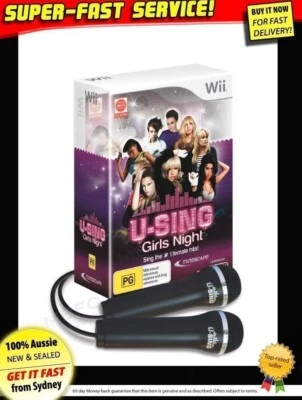 U-Sing Girls Night Karaoke Singing Game Wii +U +2 mics NEW OZI 2 USB microphones - Image 1 of 4